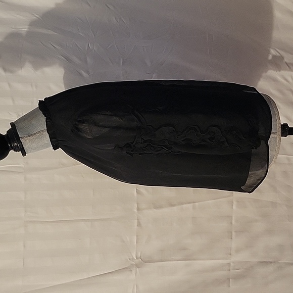 CeCe Womens Black High Neck Ruffle-Sleeves Blouse, Size: S - Picture 8 of 10